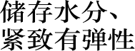 储存水分,紧致有弹性